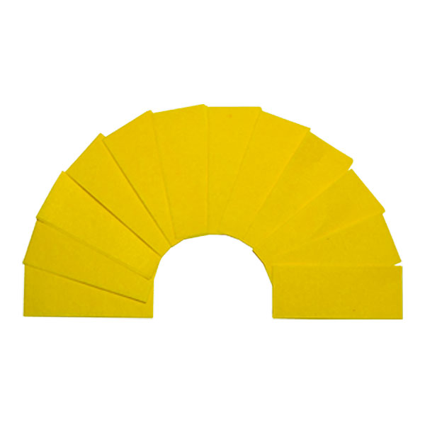 confertis de papel rectangular ignifugo amarillo
